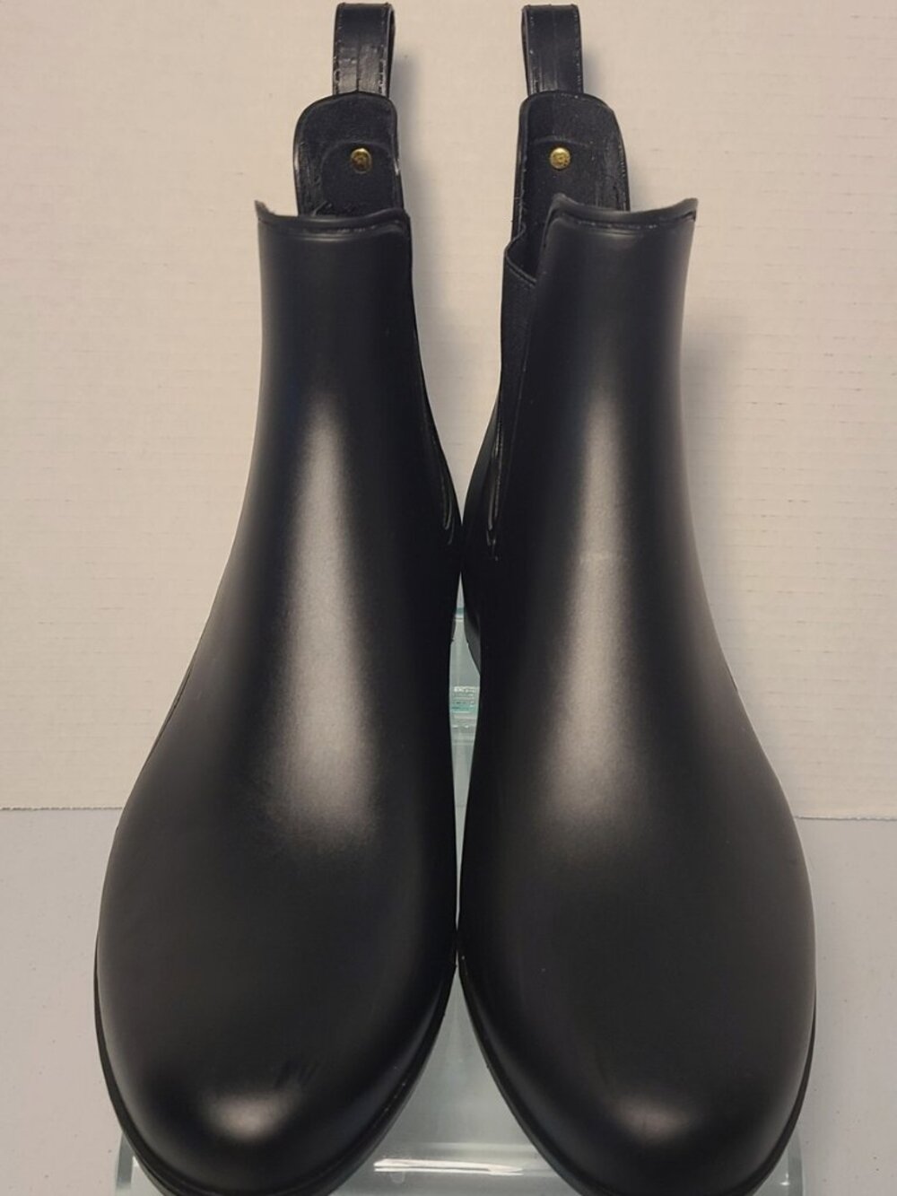 Sam Edelman Women's Tinsley Black Rubber Matte Chelsea Rain Boot 9M